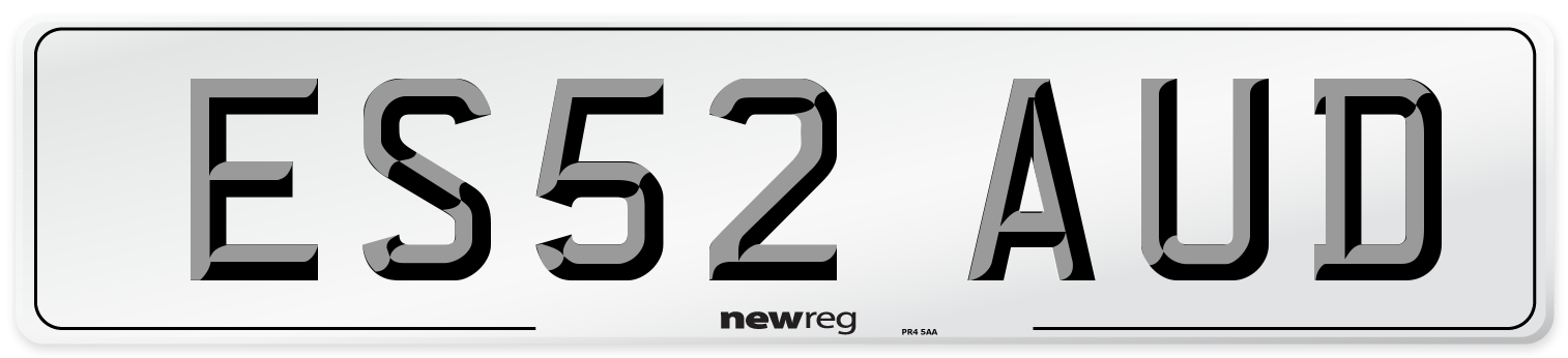 ES52 AUD Number Plate from New Reg
